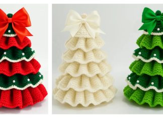 Ruffled Christmas Tree Knitting Pattern