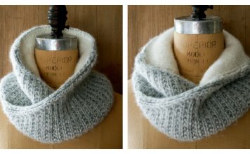 Shawl Collar Cowl Free Knitting Pattern