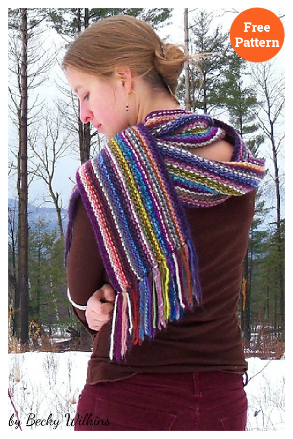 Snippet Scarf Free Knitting Pattern