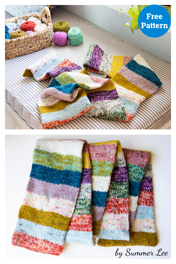 Stash Dive Scarf Free Knitting Pattern
