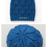 Unisex Leaf Lace Beanie Free Knitting Pattern