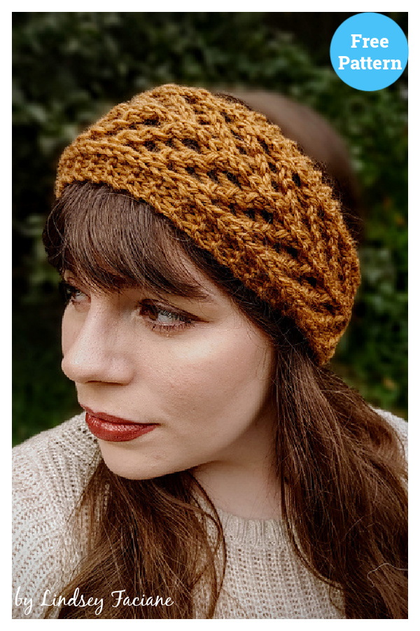 Arrowwood Headband Free Knitting Pattern