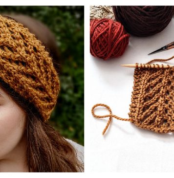 Arrowwood Headband Free Knitting Pattern