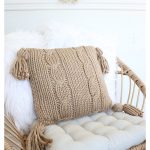 Cable Pillow Cover Free Knitting Pattern