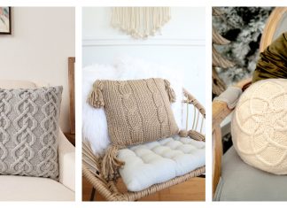 Cable Pillow Cover Knitting Patterns