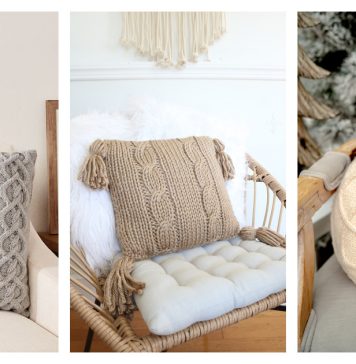 Cable Pillow Cover Knitting Patterns