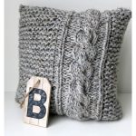 Cable Throw Pillow Cover Knitting Pattern
