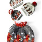 Christmas Frosty Reindeer Beanie Free Knitting Pattern