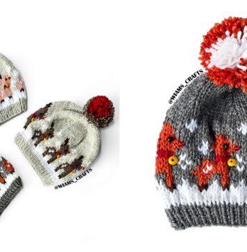 Christmas Frosty Reindeer Beanie Free Knitting Pattern