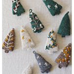 Cosy Christmas Trees Ornaments Free Knitting Pattern