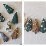 Cosy Christmas Trees Ornaments Free Knitting Pattern