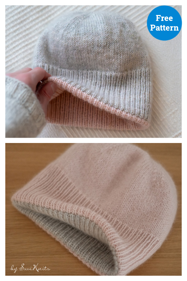 Double Hat Free Knitting Pattern