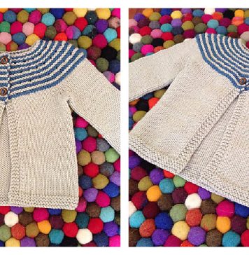 Gidday Baby Cardigan Free Knitting Pattern