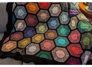 Hextangle Blanket Free Knitting Pattern