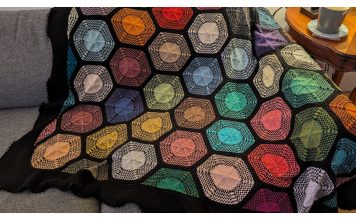 Hextangle Blanket Free Knitting Pattern