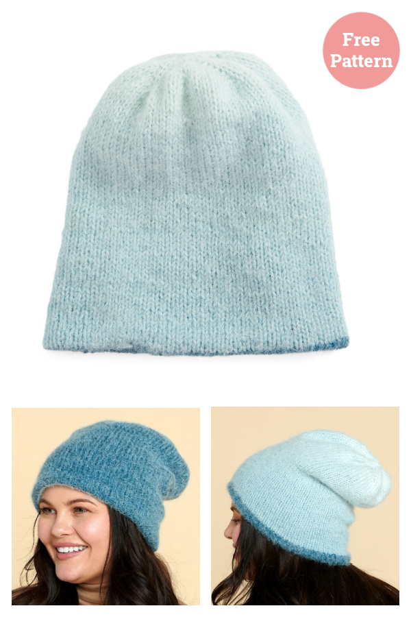 Inside Out Beanie Free Knitting Pattern