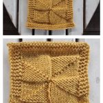 Pinwheel Square Free Knitting Pattern