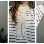 Pointelle Tie Scarf Free Knitting Pattern