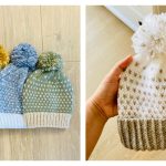 Polka-Dot Hat Free Knitting Pattern