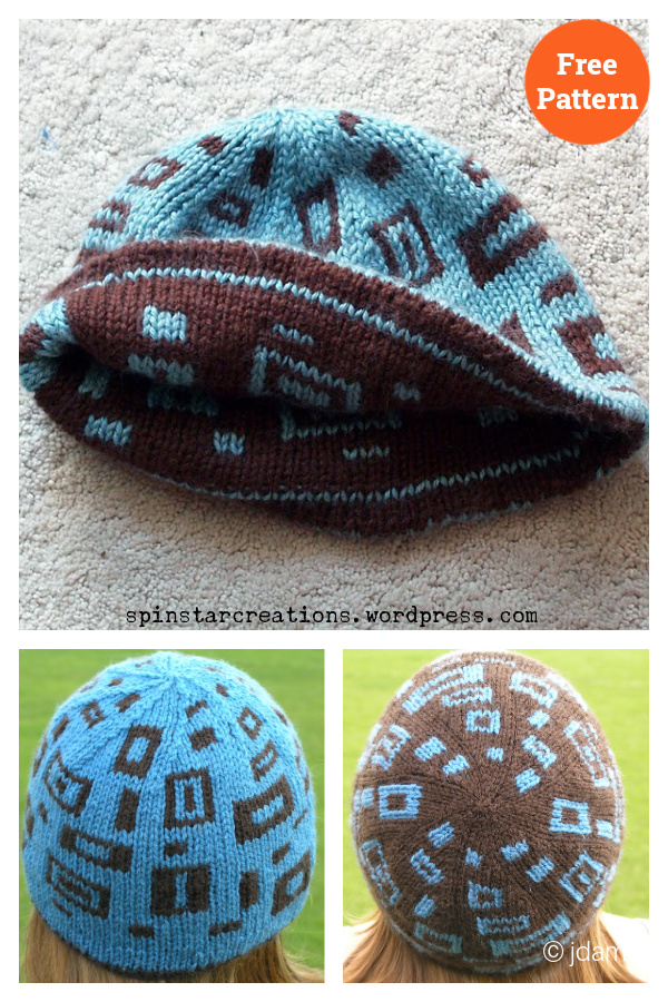 Rectangly Hat Free Knitting Pattern