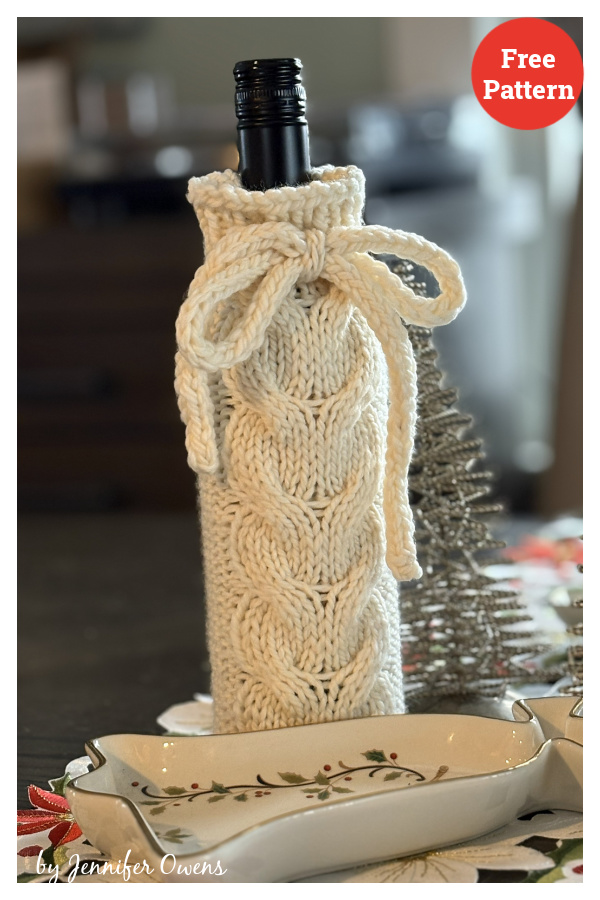 Regift Me Wine Cozy Free Knitting Pattern