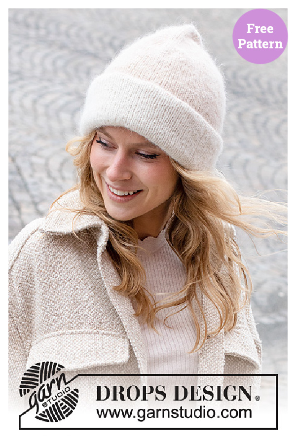 Reversible Snowy Peak Hat Free Knitting Pattern