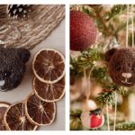Teddy Ornament Free Knitting Pattern