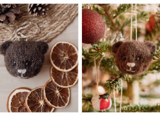 Teddy Ornament Free Knitting Pattern