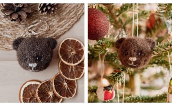 Teddy Ornament Free Knitting Pattern