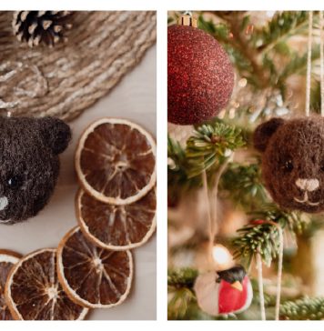 Teddy Ornament Free Knitting Pattern