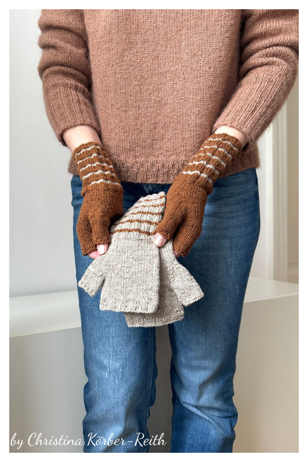 Toffee Mitts Knitting Pattern 