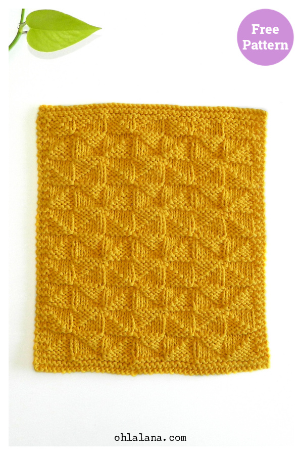 Windmills Block Free Knitting Pattern