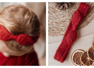 Wisteria Headband Free Knitting Pattern