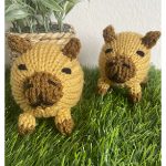 Baby Capybara Toy Free Knitting Pattern