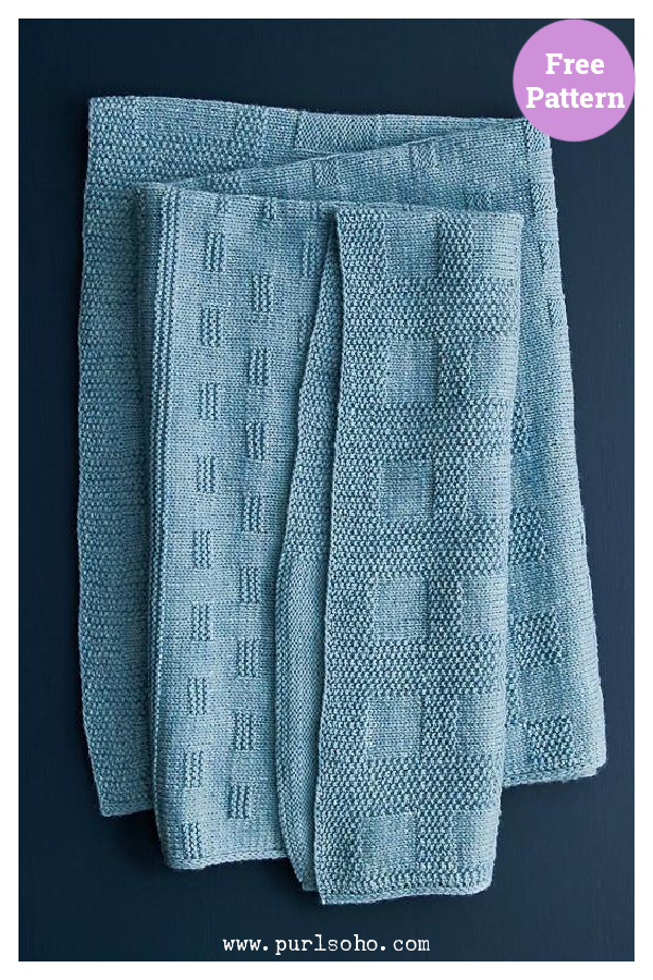Blueprint Blanket Free Knitting Pattern