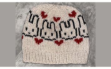Bunny Beanie Free Knitting Pattern