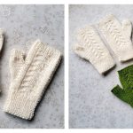 Cabled Fingerless Mittens Free Knitting Pattern