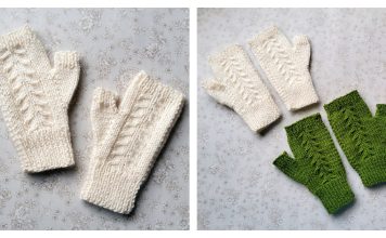 Cabled Fingerless Mittens Free Knitting Pattern Cabled Fingerless Mittens Free Knitting Pattern