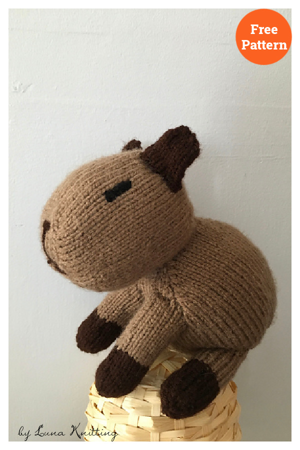 Capybara Free Knitting Pattern