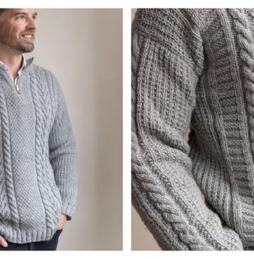Classic Fisherman’s Sweater Free Knitting Pattern