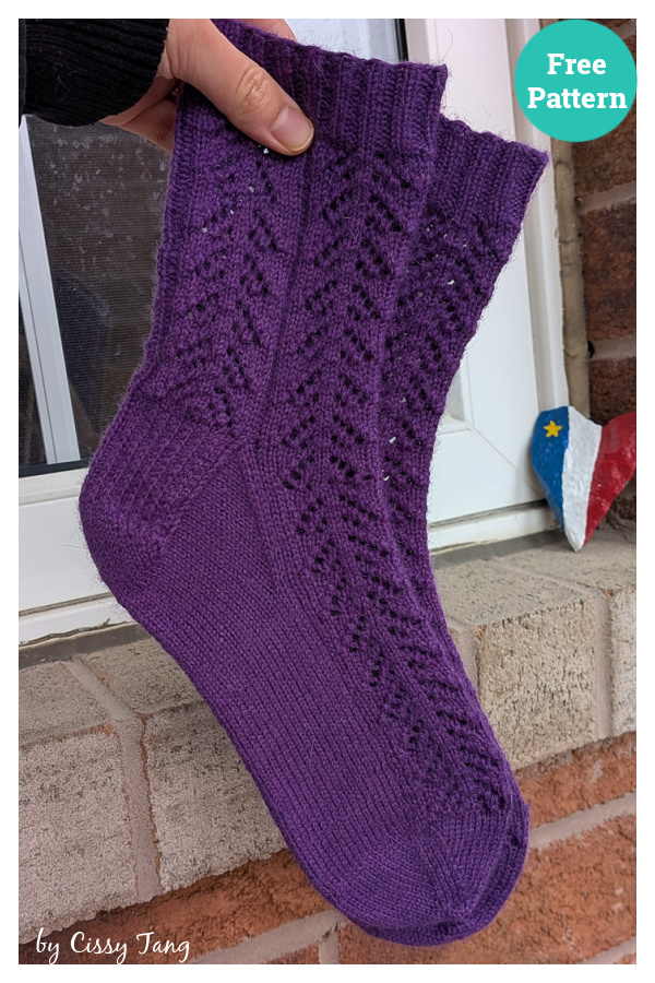 Crocus Socks Free Knitting Pattern
