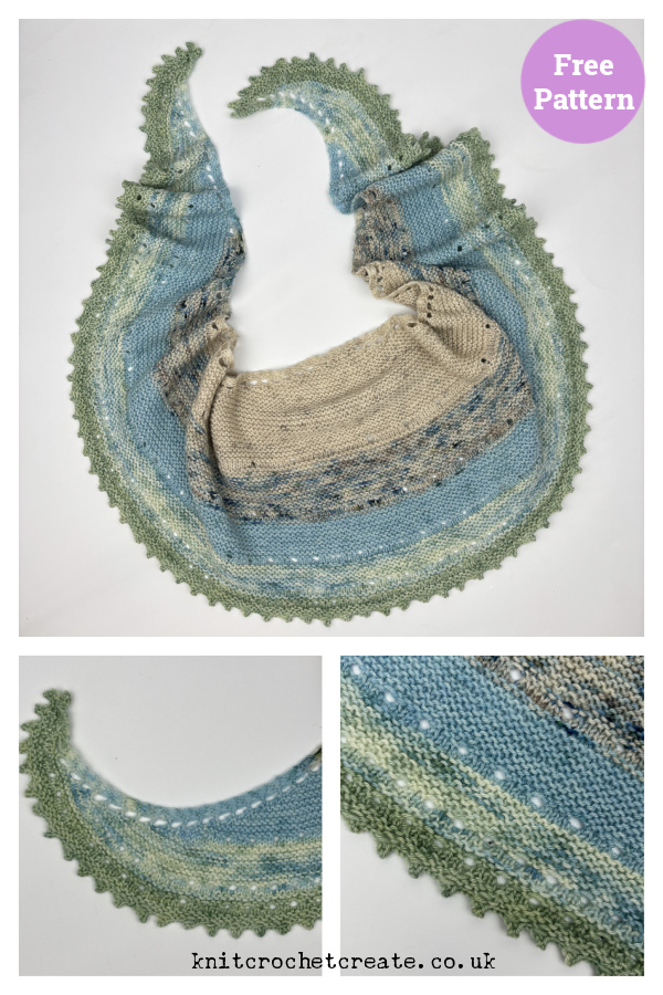 Easy Stash Yarn Shawl Free Knitting Pattern