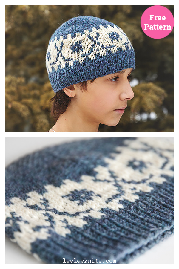 Fair Isle Hockey Beanie Free Knitting Pattern