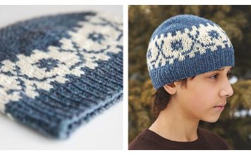 Fair Isle Hockey Beanie Free Knitting Pattern