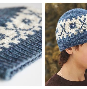 Fair Isle Hockey Beanie Free Knitting Pattern