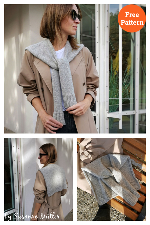 Fake Sweater Scarf Free Knitting Pattern