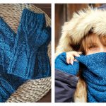Lia Neck Warmer and Mittens Free Knitting Pattern