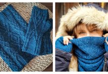Lia Neck Warmer and Mittens Free Knitting Pattern