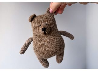 Little Teddy Bear Free Knitting Pattern and Video Tutorial