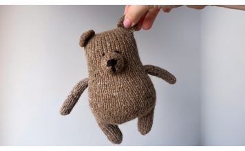 Little Teddy Bear Free Knitting Pattern and Video Tutorial